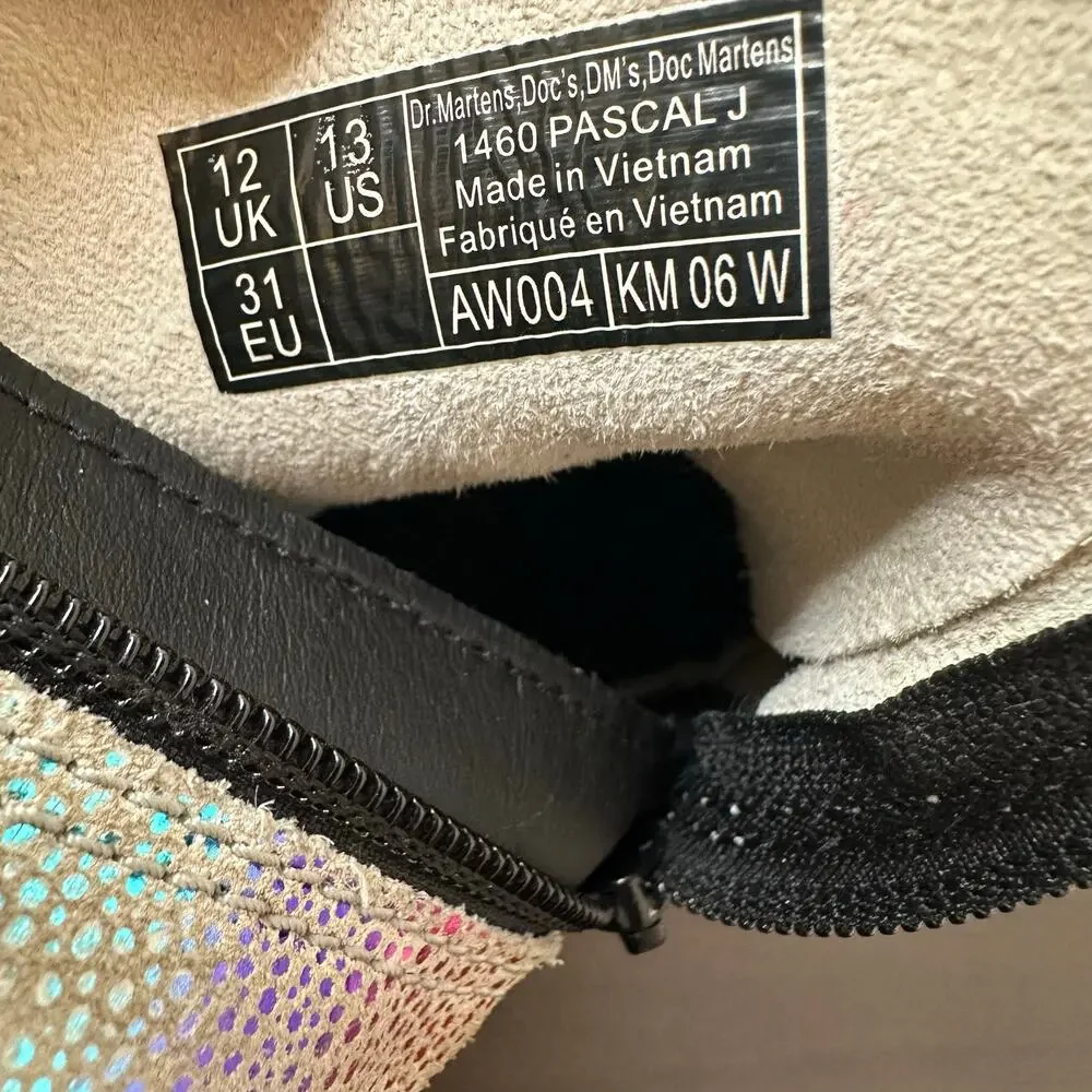 Dr. Martens shimmering holographic
